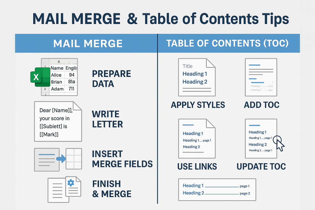 How Teachers Can Save Hours with Mail Merge and Table of Contents Magic ...